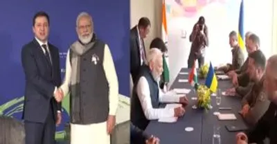 pm modi in g 7 summit  पीएम मोदी ने यूक्रेन के राष्ट्रपति जेलेंस्की से की मुलाकात  कहा  शांति का मार्ग ‘संवाद और कूटनीति’ से होकर गुजरता है 