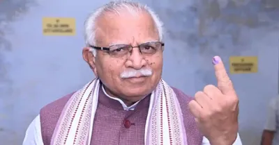 haryana elections  केंद्रीय मंत्री मनोहर लाल खट्टर ने किया मतदान  सरकार बनाने का दावा