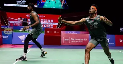singapore open badminton के पहले दौर में सात्विक चिराग की जोड़ी उलटफेर का शिकार